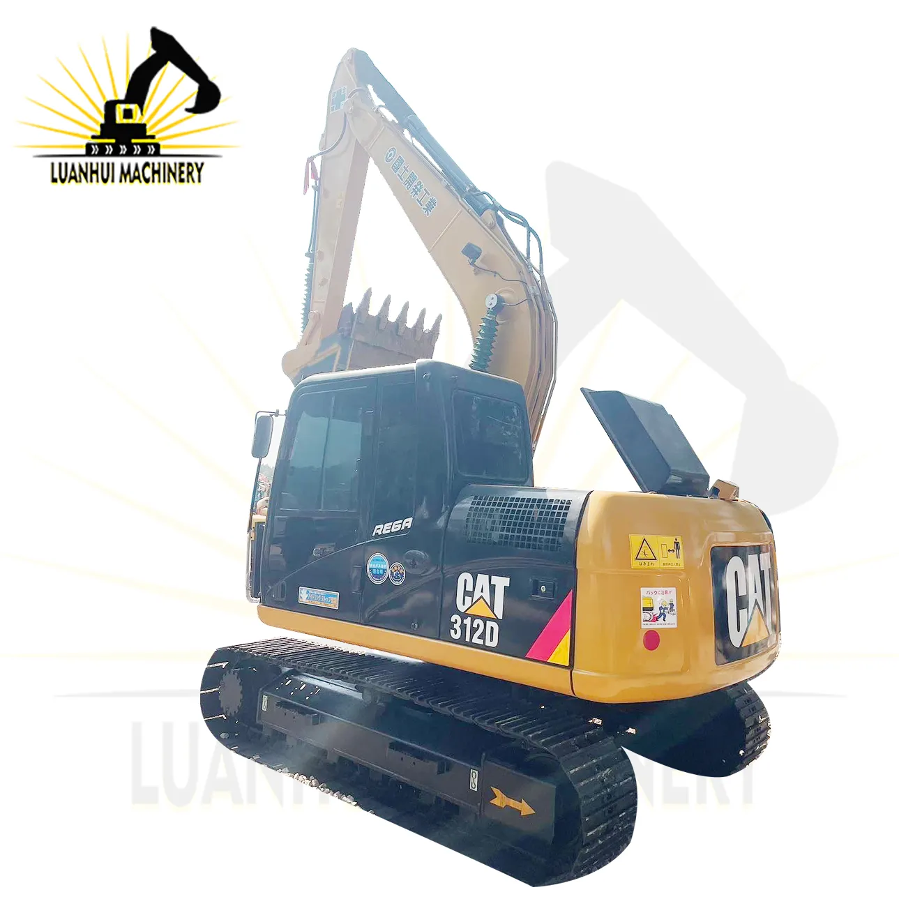 Escavadeira CAT312 da marca Caterpillar, equipamento mecânico de esteira hidráulica original usado