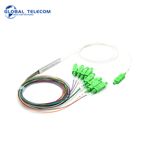 Connecteur mini-tube vert 1x16 PLC SC APC et connecteur SC UPC monomode pour boîtier NAP, coupleur PLC 1x16 - Product Image 1