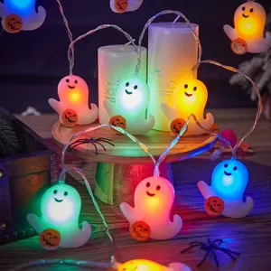 发光二极管串灯定制设计太阳能幽灵七彩发光二极管节日仙女灯圣诞万圣节装饰
