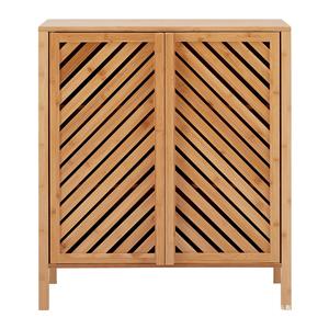 Bamboo Storage Cabinet 75x85x35 Cm With <b>Door</b> For Living Room And Bathroom - Product Image 2