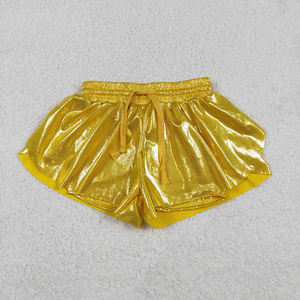 Shorts pour filles à imprimé rayures et poches, de haute qualité, pour le Mardi Gras, en spandex doux/coton biologique, vêtements en gros - Product Image 5