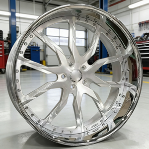 Rines Forjados de 2 Piezas de 18, 19 y 20 Pulgadas Escalonados para M3/M4/X5/X3/Z4 con Borde Pulido y Centro Cepillado, PCD 5x120/114.3/130 Disponible - Product Image 2