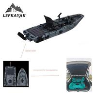 Nouveau Kayak Modulaire 2025 de 2,8 à 2,75 Mètres avec Hélice Détachable et Pédales, Bateau de Pêche pour Une Personne en HDPE