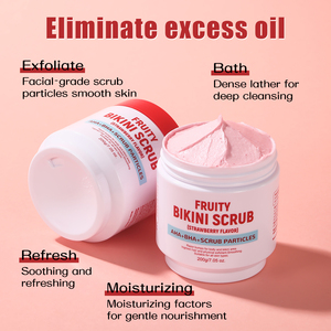 Crema Herbal para el Cuidado de la Piel, Exfoliante Corporal, Exfoliante para Partes Íntimas y Bikini, Gel de Baño Facial Perfumado con Manteca de Karité Vegana y Limón - Product Image 4