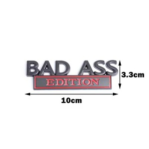 Coche BAD ASS Edition Metal emblema pegatina calcomanías Universal Auto motocicleta camión estilo reutilizable 3D guardabarros insignia Decoración - Product Image 5