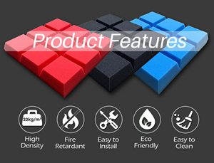 Série <span class=keywords><strong>BONNO</strong></span> pour studio et enregistrement à domicile Décoration murale Insonorisation Panneaux de mousse acoustique Mousse d'isolation acoustique - Product Image 2