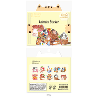 Autocollants d'animaux neboni personnalisés, flocons, Stickers adhésifs en papier, pour journal à main, décoratif, Kawaii