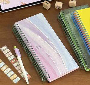 Carnet de notes à spirales A6 de petite taille, pages vierges colorées, haute valeur esthétique, pour le travail, l'école, le bureau, les affaires - Product Image 4