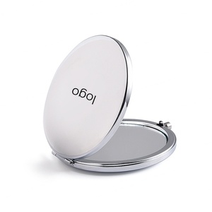 New Style Round Shape Metal Custom Logo <b>Double</b> <b>Side</b> Cosmetic <b>Mirror</b> - Product Image 5