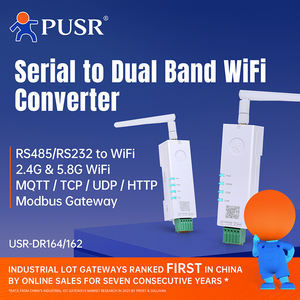 Convertitore PUSR da Seriale a TCP/IP, da RS485/RS232 a WiFi Dual Band, Gateway da Modbus RTU a TCP IEEE802.11 A/b/g/n USR-DR164/162 - Product Image 2