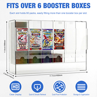 Distributeur de boosters de cartes en acrylique transparent anti-UV à 6 emplacements pour collection, résistant à la poussière, pour usine et distributeur de jeux de cartes en magasin de détail