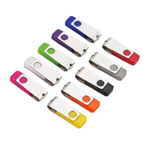Artículo en Venta Caliente 360 ° Memoria USB Metálica Giratoria para Regalos Promocionales Corporativos, Logotipo Personalizado Multicolor Disponible - Product Image 1