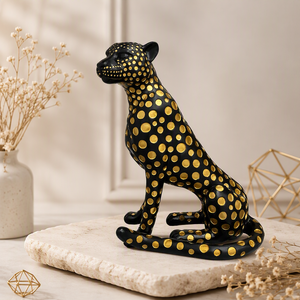Statua di Leopardo in Resina Ecologica, Scultura di <span class=keywords><strong>Pantera</strong></span> Maculata, Figurina Animale Moderna, Decorazione per la Casa, Regalo - Product Image 2