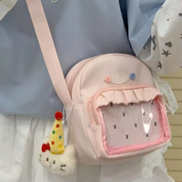 OEM/ODM pour Sac à bandoulière et sacoche de rangement transparente à fenêtre, avec fermeture éclair à bouton fantaisie, pour un style mignon et animé sur le thème de l'anime, idéal pour l'été