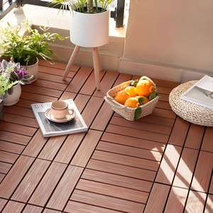 Panel de Madera Plástica WPC Coextruido Redwood 30*30*2.3cm, Piso de Madera Plástica para Terraza, Exterior, DIY - Product Image 1