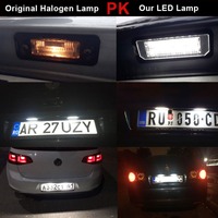 Bombilla Led para matrícula de coche, luz blanca Canbus de 12V para V'W Golf 4 5 6 GTi MK4 MK5 CC Rabbit Eos Phaeton