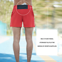 Nouveau short de sport pour homme en toile unie écologique double couche, taille haute avec cordon de serrage, grande taille, idéal pour la course et le fitness estival
