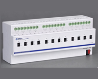 Actionneur de commutation KNX à 12 canaux KNX-1220 avec commande manuelle, rail DIN pour l'automatisation de l'éclairage des bâtiments intelligents KNX