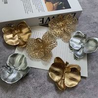 Anggrek Emas, Bunga Buatan, Satu Buah, Bunga Sepatu DIY Buatan Tangan, Kepala Bunga Anggrek Berongga, Bunga Buatan