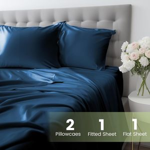 Cloudland viskon bambu levhalar donanma bambu yatak çarşafı s setleri 4 parça bambu viskon çarşaf setleri 400Tc - Product Image 2