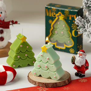 Christmas Tree Aromatic Scented <b>Wax</b> <b>Candle</b> Festival Decoration Ornament <b>Candle</b> Aromatic <b>Candles</b> - Product Image 1