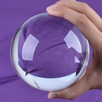 Boule de cristal en verre de 100 mm, sphère de guérison, accessoires de photographie, cadeaux sans base