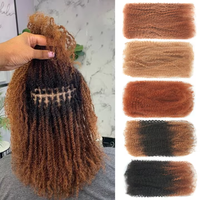 50g Cheveux humains Afro Kinky en vrac pour tressage, vente en gros, cheveux bouclés en vrac, extensions de cheveux pour dreadlocks et torsades