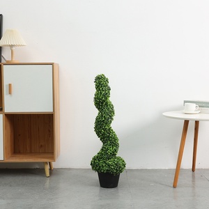 Haies artificielles en spirale haut de gamme pour extérieur, en buis synthétique, 0,8/1,2/1,5 m, pour jardin, vente en gros à prix abordable - Product Image 2