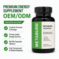 Capsules de thé vert à la berbérine, 60 unités, soutien métabolique, énergie, bien-être, supplément de chrome et vitamine B12, OEM ODM Marque Privée