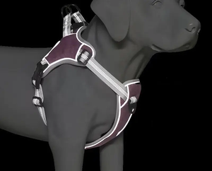 Conjunto de arnés y correa para perros de primera calidad, chaleco de tela vaquera suave para mascotas, correa reflectante ajustable sin tirones para <span class=keywords><strong>collar</strong></span> de perro para cachorros y perros - Product Image 5