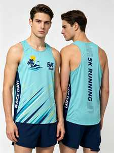 Camiseta Deportiva de Secado Rápido Personalizada para Carreras de 5K, Maratón, Chaleco Deportivo sin Mangas, Ligero, Transpirable, 100% Poliéster - Product Image 1
