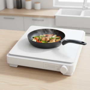 Table <span class=keywords><strong>de</strong></span> cuisson à <span class=keywords><strong>induction</strong></span> électrique domestique avec <span class=keywords><strong>plaque</strong></span> chauffante en verre à commande tactile et bouton <span class=keywords><strong>de</strong></span> commande en plastique <span class=keywords><strong>pour</strong></span> la cuisson - Product Image 3