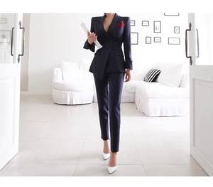 Completi da Ufficio Eleganti e Aderenti per <span class=keywords><strong>Donna</strong></span>, Nuovi Stili di Tailleur Formale Femminile, Set Giacca e Pantaloni a Righe - Product Image 6