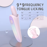Klitoris-Stimulator für Frauen mit Zungenleck- und Vibrationsfunktion, 9 Leck- und 9 Vibrationsmodi, Silikon, Wiederaufladbar, OEM ODM
