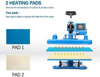 Machine d'impression textile 5-en-1 à chaud, format 15x12 pouces, pour sublimation numérique industrielle sur T-shirts, mugs et casquettes