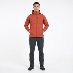Veste Softshell à Capuche de Qualité Supérieure Finer Threads, Tissu en Toile 100% Coton, Col Montant, Imperméable, Service OEM, Automne Homme - Product Image 1