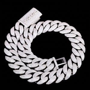 Custom 30mm Super Heavy Miami Cuban <b>Chain</b> 18k Gold Plated 5rows <b>Ice</b> <b>Out</b> VVS Moissanite Necklace S925 Silver Men's Hip Hop Link - Product Image 1