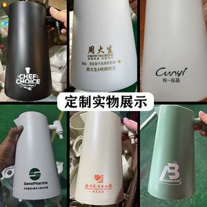 Customized Commercial Vacuum Insulated Water <b>Bottle</b> Large Capacity Digital Display Push Button Glass Inner Liner Travel Use - Product Image 4
