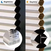 Persiana Celular Opaca de 38MM, Diseño Liso, Sin Taladro, Fácil de Instalar, con Estructura de Panal Integrada, para Dormitorio, Tamaño Personalizable