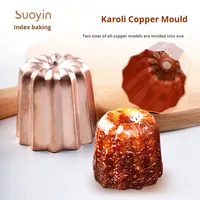Petit moule à gâteau en cuivre jetable écologique de 1 kg pour la cuisson de petits gâteaux décoratifs et de cannelés