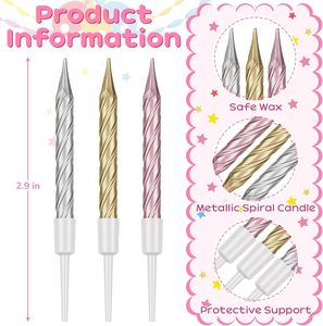 Bougies en forme de crayon arc-en-ciel pour anniversaires, mariages, Noël, Pâques, Nouvel An - Fournitures de décoration écologiques pour la maison - Product Image 2