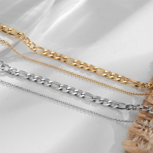 Nuevo Collar de Cadena Figaro Chapado en Oro de Acero Inoxidable Personalizado al por Mayor, Resistente al Deslustre - Product Image 4