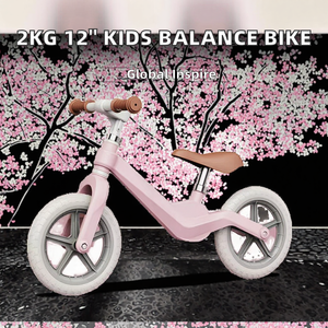 Bicicleta de Equilíbrio Infantil <span class=keywords><strong>Mini</strong></span> Leve de 2kg e 12 Polegadas com Freio e Rodas de Plástico, Selim Ajustável e Quadro de Fibra de Carbono - Product Image 2