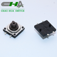 Interrupteur Tactile Étanche SMD CHA 12x12mm à Poignée Carrée, Longue Durée de Vie