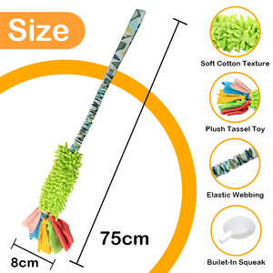 Giocattolo Interattivo Ecologico e Durevole per Cani con <span class=keywords><strong>Squeaker</strong></span> BB, in Poliestere e Ciniglia, per Pulizia dei Denti e Masticazione - Product Image 2