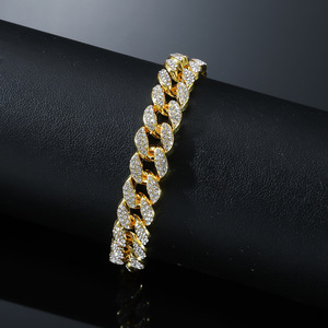 Cuban Chain <b>Anklet</b>, Men's and Women's Trendy Foot Jewelry, Diamond-encrusted Fashion Accessories - Product Image 4