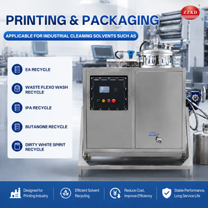 Équipement de récupération du toluène de 125 litres, machine de recyclage des solvants à base d'alcool éthylique pour le recyclage des solvants usagés - Product Image 1