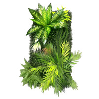 Panel Dinding Tanaman Artifisial PE Eucalyptus Milan Foliage 50x100cm Sentuhan Alami Dekorasi Lanskap Pernikahan Luar Ruangan