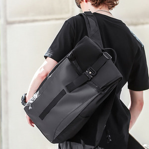Custom Trend Fashion <b>Rolltop</b> Backpack High Quality Designer <b>Rucksack</b> Skateboard Water Resistant Sport Roll Top Backpack - Product Image 5