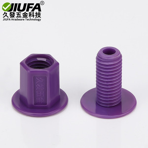 Pata Ajustable para Muebles Jiufa, Plástico Morado, 30 mm de Diámetro, Estabilizador para Armario y Guardarropa, Fácil Instalación - Product Image 3